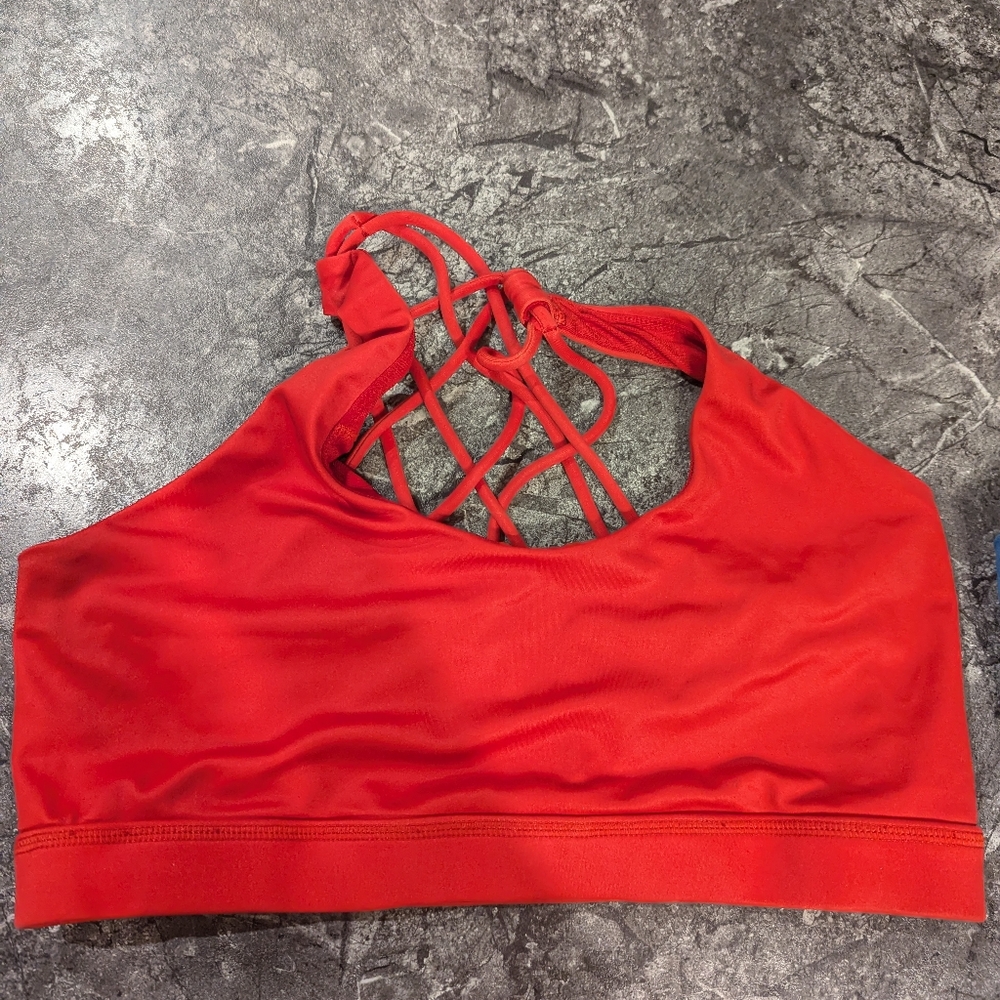 Red butterfly back bra